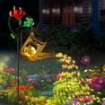 thumbnail image 4 of Solar Bird and Flower Garden Light, Resin Decorative Stake Lamp, Waterproof Outdoor Solar Light, Automatic Night Illumination, Patio Lawn Decoration, Solar Light, Garden Light, 4 of 6