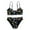 Black, variant on WOYY Cute Cartoon Dinosaur Bikini Swimsuit for Girls Swimwear Beach Bathing Suit,2-Piece