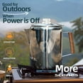 thumbnail image 2 of Coffee Pot Stovetop Coffee Maker Percolator Campfire Coffee Pot Stainless Steel Coffee Pot Camping Outdoors Home 12 Cup,1 * coffee pot,Silver, 2 of 6