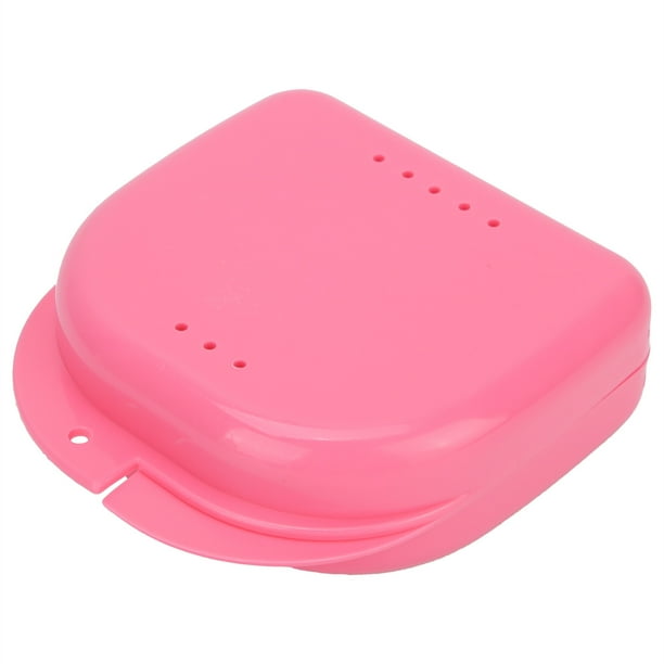 Estuches de Retenedor Estuche de Contenedor para Protector Bucal Cajas de Almacenamiento de Prótesis Dentales de Ortodoncia Caja de Retenedor Dental de Plástico Retenedor Dental de Ortodoncia(Rosa) Eotvia No