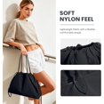 thumbnail image 4 of SPEKSEE Women Drawstring Nylon Tote Bag, Large Capacity Lightweight Shoulder Handbag, Water Resistant Casual Gym Bag, Convertible Drawstring Closure Shopper Tote for Everyday Use, 4 of 7