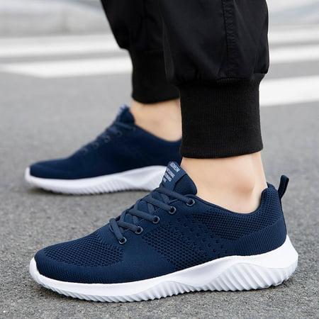

Christmas Fashion Men Mesh Casual Sport Shoes Lace-Up Breathable Soft Bottom Sneakers