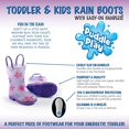 thumbnail image 3 of Puddle Play Children's Girls' Flower shapes Printed Waterproof Easy-On Rubber Rain Boots (Toddler/Little Kids), 3 of 5