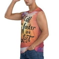 thumbnail image 3 of Goofa Not All Who Wander Are Lost Printed Men's Sleeveless T-Shirt - Athletic Gym Workout Tank Top for Men - Moisture-Wicking, UPF 30+ Quick-Dry Muscle Tee-, 3 of 8