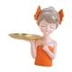 thumbnail image 1 of Estatuilla de escritorio Estatuilla de Niña Que Sostiene La Escultura de La Bandeja de Almacenamiento para La Sala de Estar Del Dormitorio , Naranja Fanmusic Estatuilla de escritorio, 1 of 7