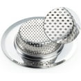 thumbnail image 2 of Drain strainer set of 2, stainless steel kitchen sink shower bathtub drain sink filter strainer, 2 pieces drain strainer, different sizes are for universal strainer shower drain 7cm-11.5cm, 2 of 6