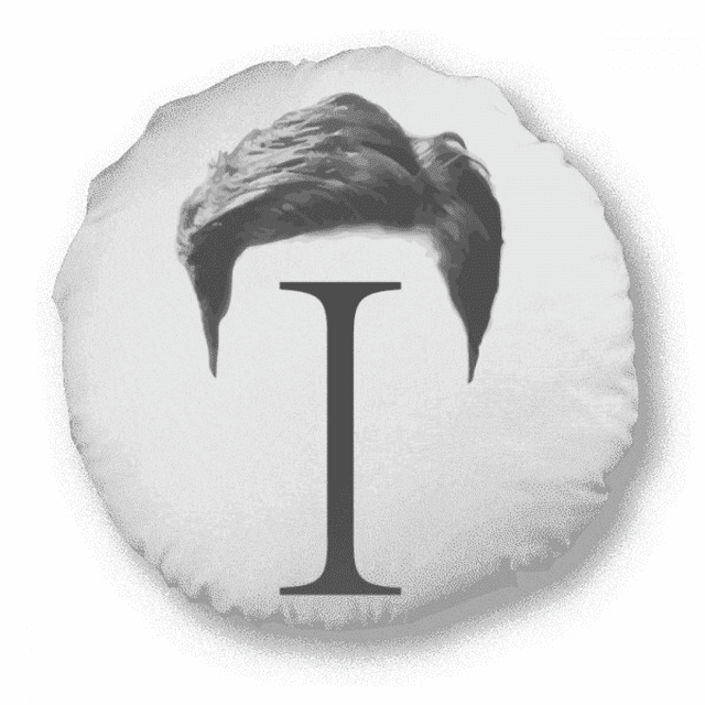 Coussin Rond Art Déco Position Cheveux Homme Décoration Maison