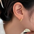 thumbnail image 2 of Minimalist Star Hoop Earrings 925 Sterling Silver Post Studs Delicate Tiny Pointed Stars Huggie Hoops Cartilage Earrings Hypoallergenic Ear Jewelry for Women, 2 of 6