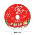thumbnail image 3 of Btomtd 24" Santa Claus and Snowflake Christmas Tree Skirt for Tree Bottom Decoration Velvet Embellished Holiday Tree Skirt Mat for Merry Chirstmas Party Decor, C, 3 of 5