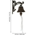 thumbnail image 3 of Retro Rustic Vintage Large Metal Dinner Bell, Iron Wall Mounted, For Outdoor Courtyard Bar Decorative, 3 of 3
