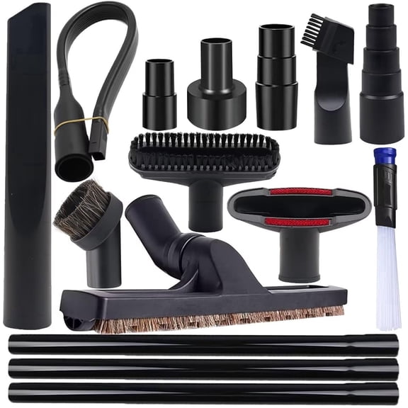 FEHNAG Shop Vac Attachments, 15 Pcs Universal Vacuum Accessories Set for Shop Vac Compatible