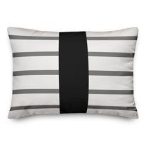 Creative Products Mirrored Stripes Gray 14 x 20 Indoor / Outdoor Pillow