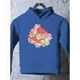 thumbnail image 3 of Pink Cat Hugging Flowers Hoodie Toddler -Image by Shutterstock,  4 Toddler, 3 of 4