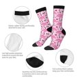 thumbnail image 3 of Yiaed Cute Watermelon Flamingo Print Great elasticity Crew Socks Sports socks for Men and Women, 3 of 5