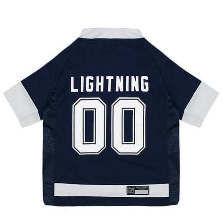 UPC: 0849790080140 | Pets First NHL Tampa Bay Lightning Mesh Jersey for Dogs and Cats – Licensed