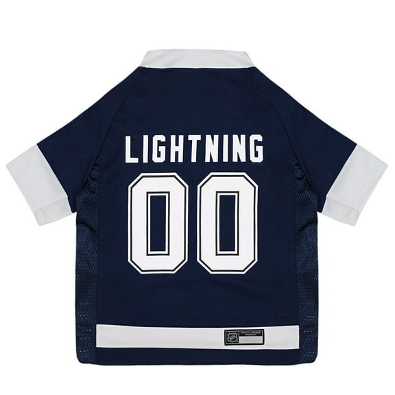 Pets First NHL Tampa Bay Lightning Dog Jersey, Blue, Medium