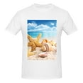 thumbnail image 4 of Bingfone Beach Starfish Shell Men'S Loose Fit Short-Sleeve Pocket T-Shirt, 4 of 7