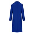 thumbnail image 6 of XFLWAM Trench Coats for Women Oversized Lapel Double Breasted Pea Coat Winter Wool Blend Jacket Trench Coat Long Coat Blue XXXL, 6 of 8