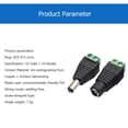 thumbnail image 1 of 20 piezas 10 macho + 10 hembra adaptador de conector de alimentación CC 2,1x5,5mm enchufe para CCTV, 1 of 5