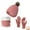 Pink, variant on 3 Pieces Winter Hat Neck Warmer Touchscreen Gloves Set Women's Knitted Yarn Warm and Plush Thick Winter Scarf Gloves Hat Knit Thick Scarf Beanie Hat Scarves Set Gifts for Women