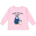 thumbnail image 3 of Inktastic Happy Birthday, Uncle- Cute Penguins Boys or Girls Long Sleeve Toddler T-Shirt, 3 of 5