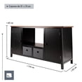 thumbnail image 3 of Mueble para TV Big Room de Madera Comoda Cajonera Tela Repisas Hogar negro, 3 of 3