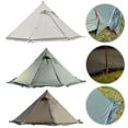 thumbnail image 3 of Octagonal Pyramid Tent, Ultra-Light, Large Footprint, Square Smoke Window Green, 3 of 10