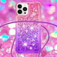 thumbnail image 4 of Funda para iPhone 15 PRO Brillantina Líquida Divertida Reluciente y con Cristales en Movimiento Cuerpo Cruzado con Cordón Ajustable, 4 of 5