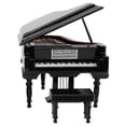 thumbnail image 2 of Miniature Grand Piano Model Kit Musical Instrument with Chair,for Home Office Decoration(Black, Without Music) Large, 2 of 5