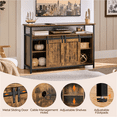 thumbnail image 5 of Alden Design Industrial TV Cabinet for 55-inch TV with Sliding Barn Doors, Rustic Brown, 5 of 9