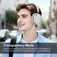thumbnail image 4 of Srhythm NiceComfort 95 Hybrid Noise Cancelling Headphone Wireless, Over Ear Bluetooth 6.0 Headphones with Transparency Mode, ENC, HD Sound,Space Silver, 4 of 13