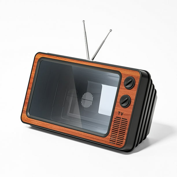 Soporte de escritorio para teléfono móvil, amplificador de pantalla de TV retro creativo para teléfono móvil, soporte para jugar y ver televisión para estudiantes