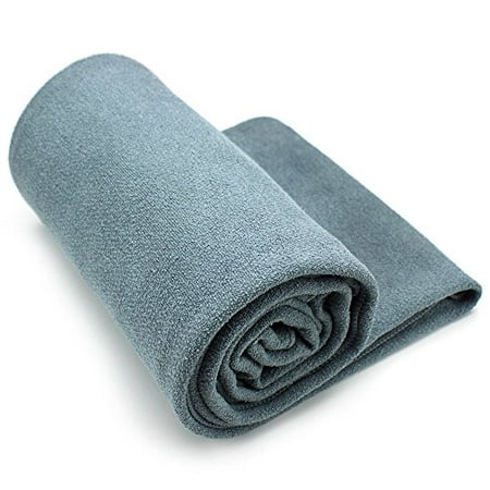 Crown Sporting Goods Non-Slip Microfiber Hot Yoga Towel with Carry Bag,
