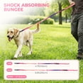 thumbnail image 4 of Jumpress Hands Free Dog Leash 4.7-6.5FT, Reflective Shock Absorbing Bungee Dog Leash & Car Seat Belt, Durable for Medium Large Dogs Walking Running (Hot Pink), 4 of 7