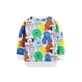 thumbnail image 3 of HILEELANG Toddler Boy Sweatshirts White Dogs Printed Crewneck Long Sleeve Pullover Cotton Top Sweater Shirts 2T, 3 of 5