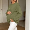thumbnail image 4 of LIaqionyy Women's Maternity Sweatshirt Nursing Breastfeeding Crew Neck Long Sleeve Pullover Tops Fall Winter Clothes, 4 of 8