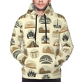 thumbnail image 4 of Hoodies for Men - Vintage Stamps Pattern Long Sleeve Comfrt Men'S Fashion Hoodies & Sweatshirts, Sweatshirts for Men Hoodies Pullover Clothing Clothes with Pouch, 4 of 7