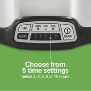 Hamilton Beach 6 Qt Programmable Slow Cooker, Stoneware Crock with Removable Pot, Stainless Steel