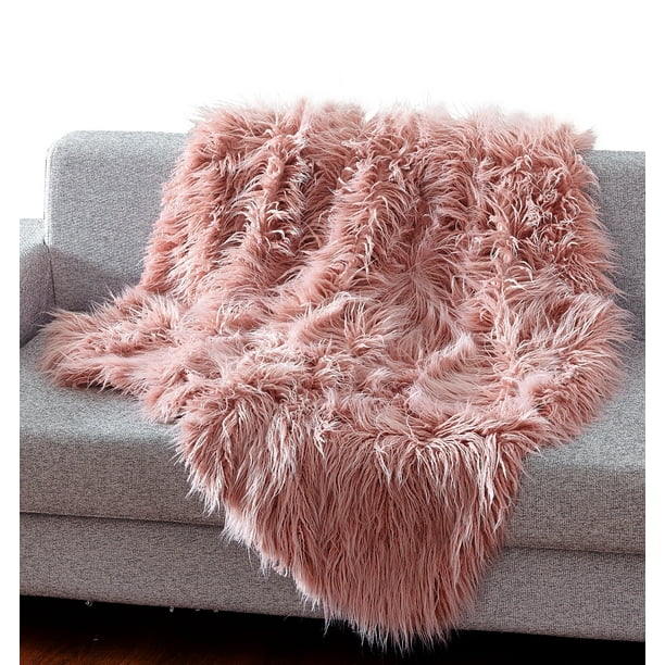 Himalayan Ultra Soft Heavy Faux Fur Throw Blanket (50" x 60") Shaggy