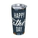 thumbnail image 2 of Taza térmica portátil de acero inoxidable con pajita de 20 oz para café, feliz día del padre, el mejor papá del mundo, color blanco, 2 of 7