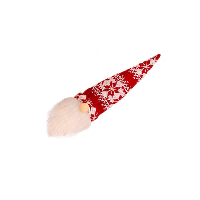 Cubierta de botella de vino de felpa de Navidad sin rostro anciano tejido manga rayas sombrero de comedor decoraciones gnomos Toppers Kits de decoración para fiestas Copo de nieve blanco rojo Bearachild HA068077-01
