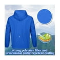 thumbnail image 5 of SPEEDRUN Mens Rain Jackets Men Waterproof breathable Lightweight Windbreaker with Hood Outdoor Raincoat for Hiking Running Travel Blue L, 5 of 7