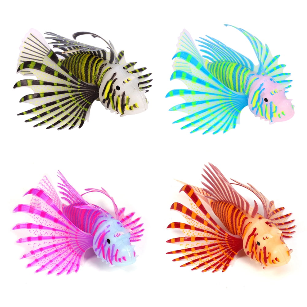 Ccdes 3D Aquarium Decorations,Fluorescence Fish Aquarium Ornaments 3D