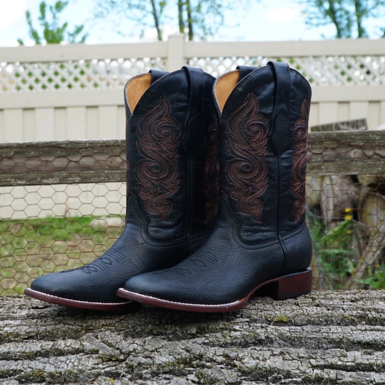 Parker Men's Broad Square Toe Cowboy Boots (H9001) - Walmart.com
