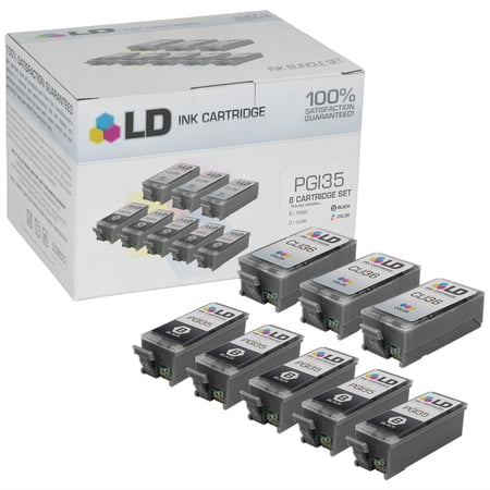 LD Products Canon Pixma iP100 Compatible Set of 8 Cartridges: 5 Black PGI35  3 Color CLI36 for use in the Pixma iP100