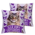 thumbnail image 2 of Awypu Cat Mom Gifts, Cat Lover Gifts for Women, Unique Cat Gift for Cat Lovers, Cat Lady Gifts for Women, Gift for Cat Moms, Cat Owner Gifts Throw Pillow Covers  2pcs 12x12in, 2 of 6