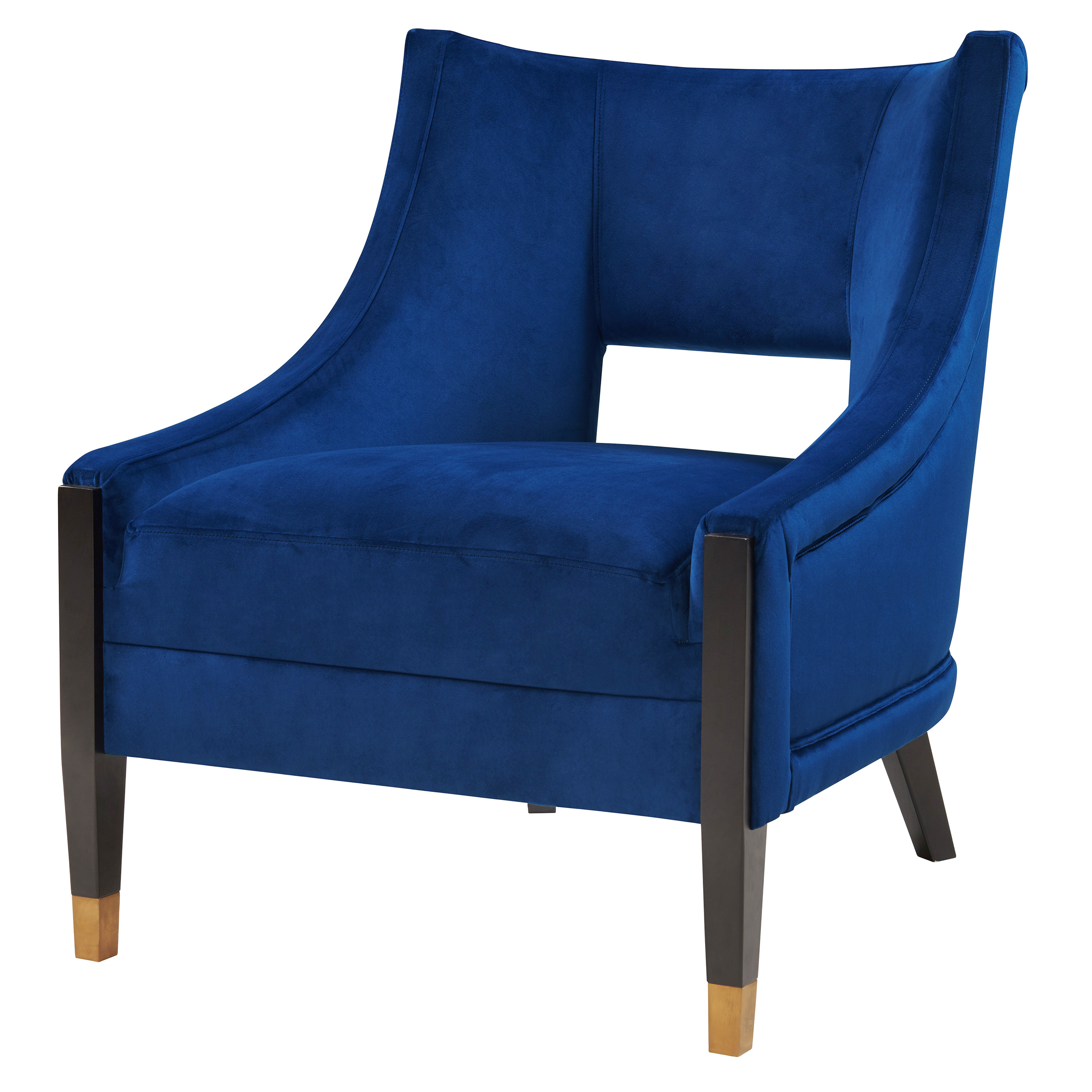 Eugene Velvet Fabric Accent Chair