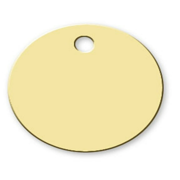 Brass Tags - 1-1/2 inch Circle - Pk/25