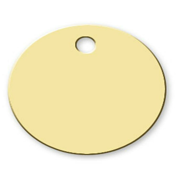 Brass Tags - 1-1/2 inch Circle - PK/25