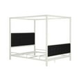 thumbnail image 7 of Soho Modern Canopy Bed, White Metal with Black Linen, Queen, 7 of 7